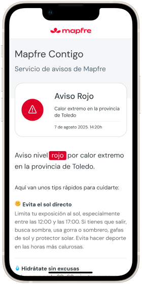 Mapfre lanza Mapfre Contigo, un nuevo servicio que alerta de riesgos metereológicos extremos 
